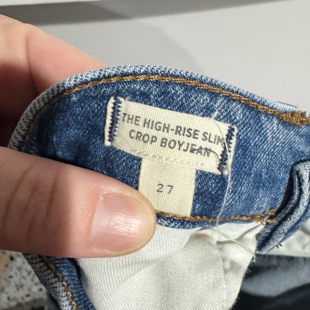 Madewell Women 27 The High Rise Slim Crop Boy Jean - Picture 6 of 7